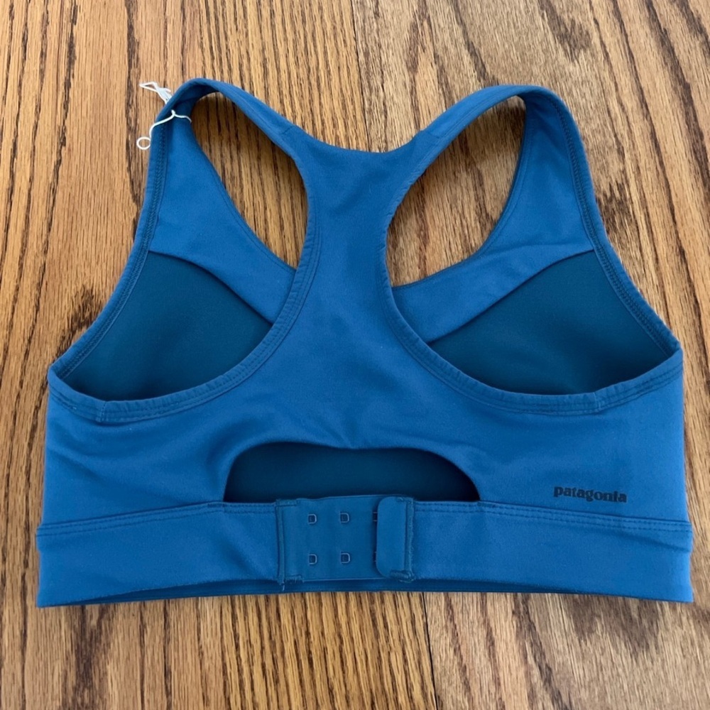 Patagonia Blue Sports Bra with Racerback Design